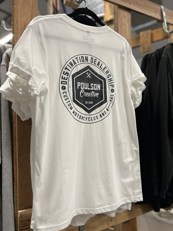 Shop Tee - Poulson Creative - White