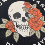 DEAD BRAVE - Skull & Roses T-Shirt, Black