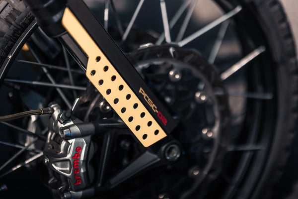 Poulson custom Fork covers to fit Triumph as seen on the 'Jackal'
