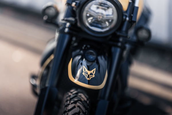 Poulson custom Fork covers to fit Triumph as seen on the 'Jackal'