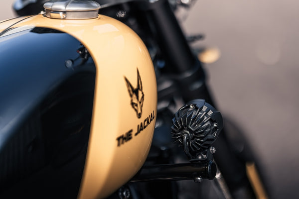 Poulson custom Fork covers to fit Triumph as seen on the 'Jackal'
