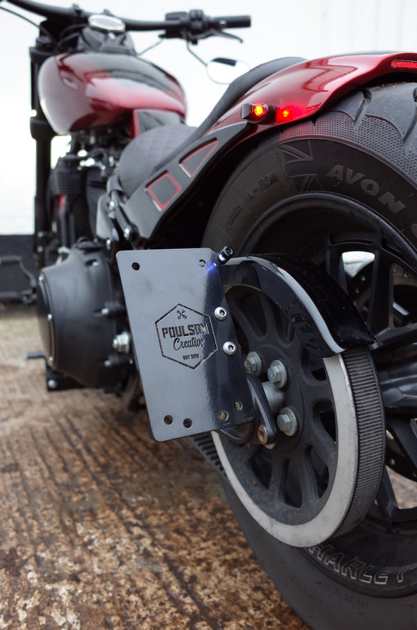 Poulson - Side Mount Number Plate Bracket with LED Bolt