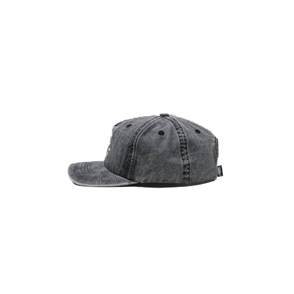 Motone ACIDWOLF -Panel Cotton Twill Hat - Black Washed Cotton