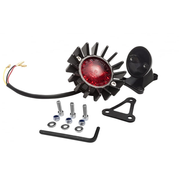 Motone Big Fin Tail Light LED + Fender Mount Kit - Black