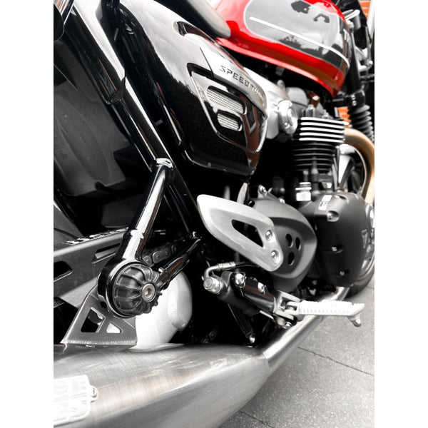 Motone Forged Passenger Peg Deletes Black