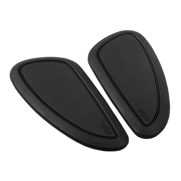 Motone Fuel/Gas/Petrol Tank Custom Knee Pads - Black Pinstripe