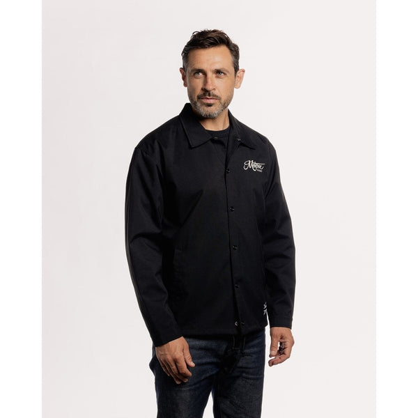 Motone Coach Jacket - Black/Ecru - Large Size: Large