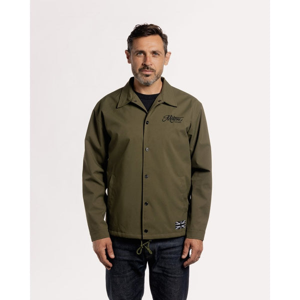 Motone Coach Jacket - Olive Green/Black - Large Size: Large