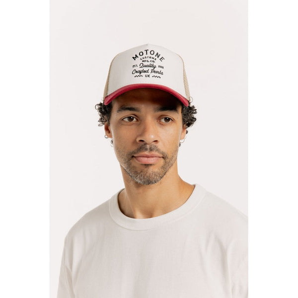 Motone CRAFTY Trucker Cap - Red/Ecru/White