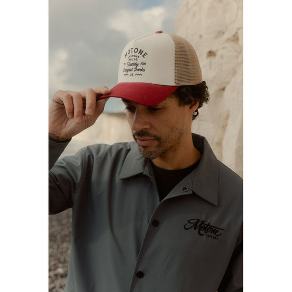 Motone CRAFTY Trucker Cap - Red/Ecru/White