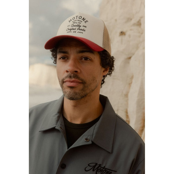Motone CRAFTY Trucker Cap - Red/Ecru/White
