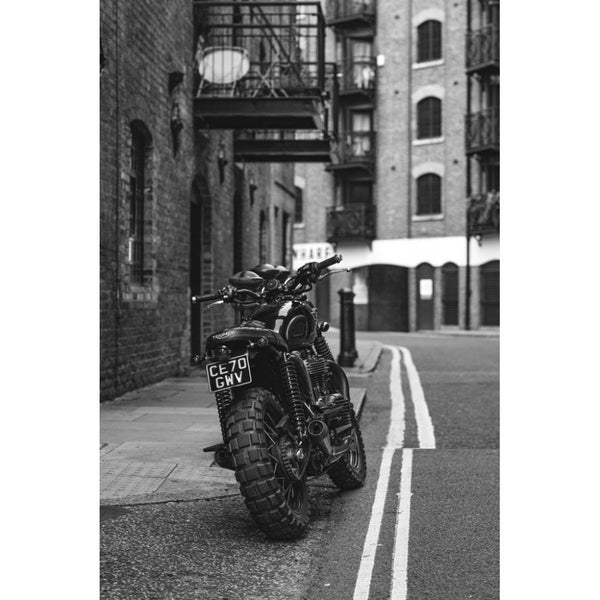 Motone Bobbed predrilled Rear Mudguard/Fender - Black Anodised Alumini