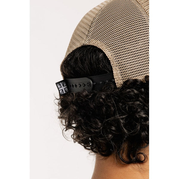 Motone GARAGEGOALS Trucker Cap - Black Suede - Garage Bobber Graphic
