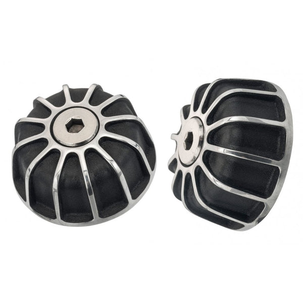 Motone Gemini - Black/Polish Bar End Finishers