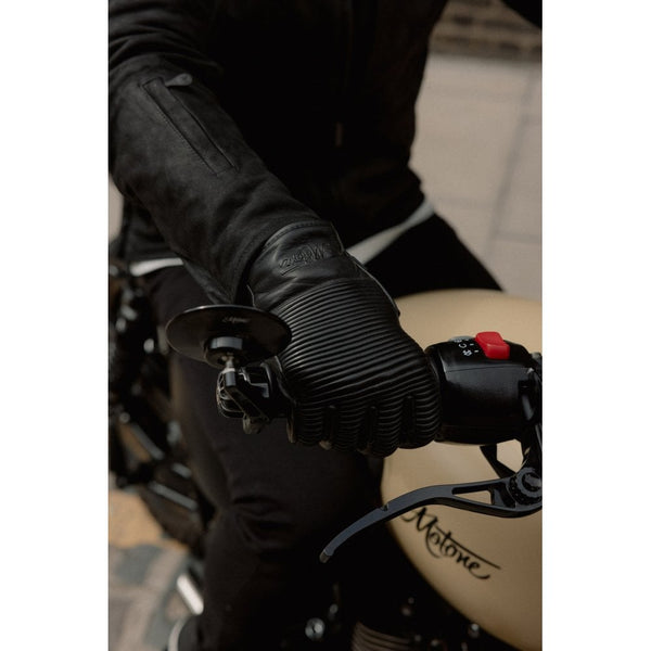 Motone JAEGER Gloves - Aniline Black - Large Size: Large