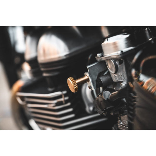 Motone Knurled Choke Knob - Brass