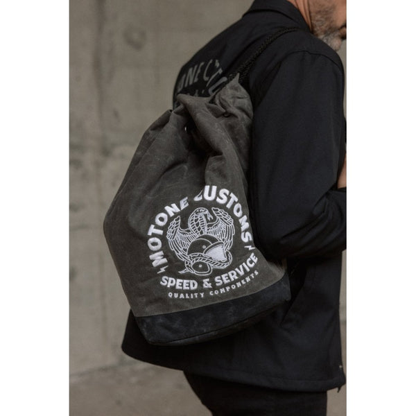 Motone LIDMASTER Helmet Bag - Lined - Quilted - Waxed Canvas