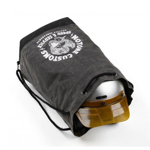 Motone LIDMASTER Helmet Bag - Lined - Quilted - Waxed Canvas