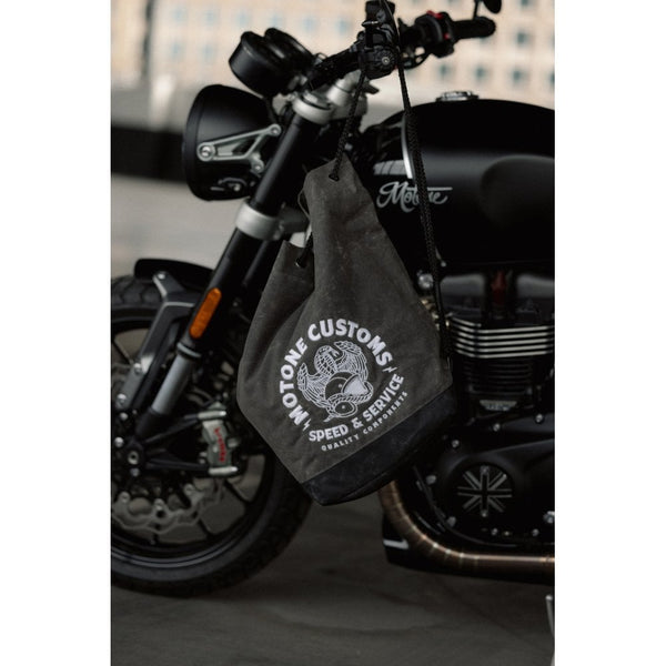 Motone LIDMASTER Helmet Bag - Lined - Quilted - Waxed Canvas
