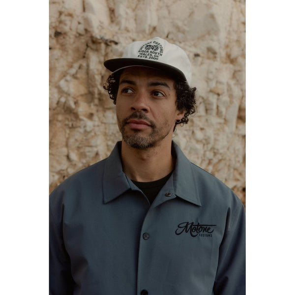 Motone LUCKY7 5-Panel Cap - Ecru/Green