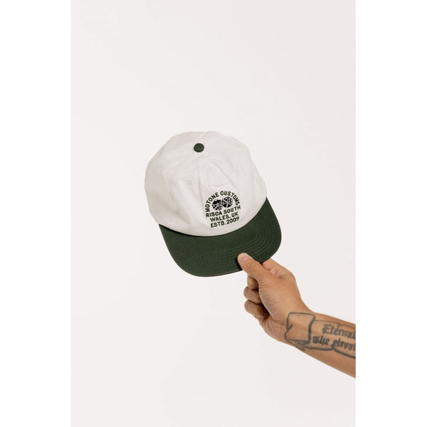 Motone LUCKY7 5-Panel Cap - Ecru/Green