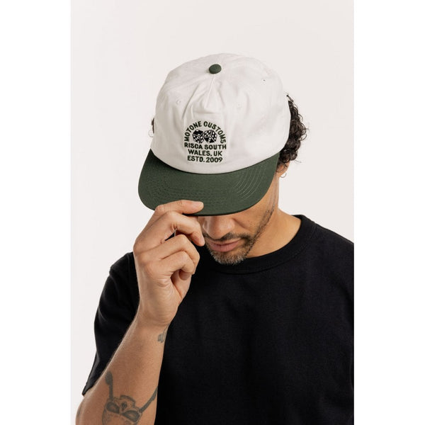 Motone LUCKY7 5-Panel Cap - Ecru/Green