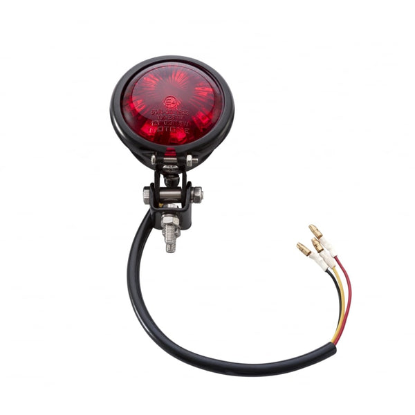 Motone Mini Bates Tail Light - Stainless Fixings - LED - BLACK