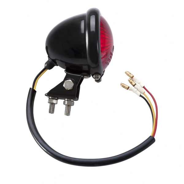 Motone Mini Bates Tail Light - Stainless Fixings - LED - BLACK