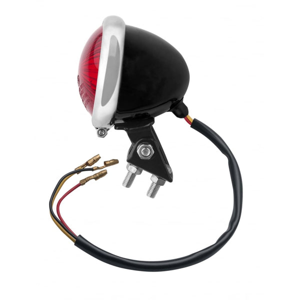 Motone Mini Bates Tail Light - Stainless Fixings - LED - BLACK