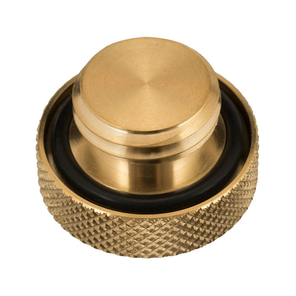 Motone PARABOLA BRASS - Engine Oil Filler Cap -DISHED - Black