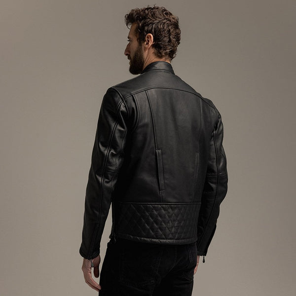 Motone Revolver Leather Jacket (Black) - Extra Large Size: Extra Large