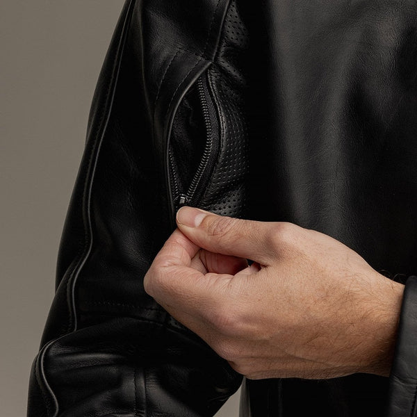 Motone Revolver Leather Jacket (Black) - Extra Large Size: Extra Large