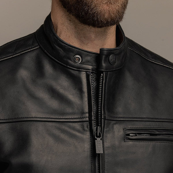Motone Revolver Leather Jacket (Black) - Extra Large Size: Extra Large