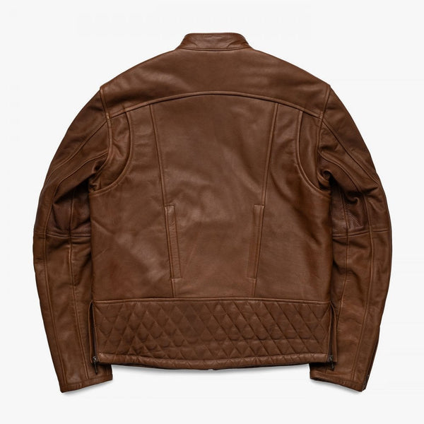 Motone Revolver Leather Jacket (Tobacco) - Extra Large Size: Extra Lar