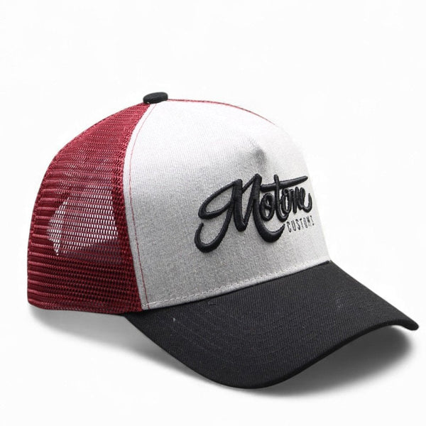 Motone BURGUNDY BRUISER Trucker Cap - Brown/Cream