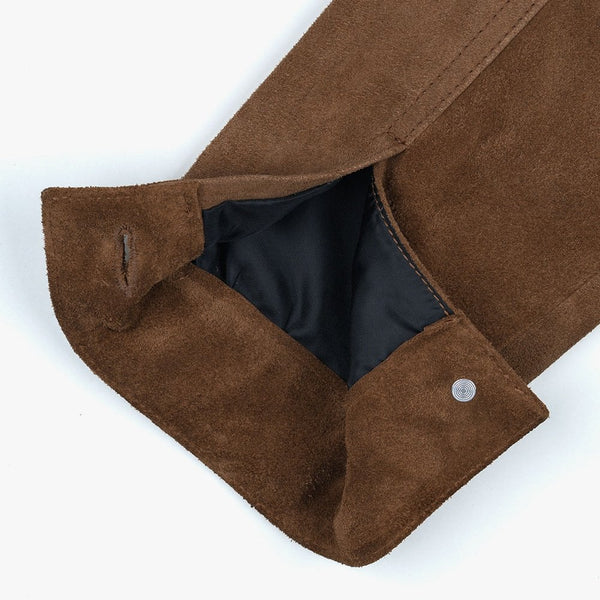 Motone ROUGHNECK Reverse Suede Trucker Jacket (Otter Brown) - Extra La