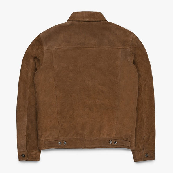 Motone ROUGHNECK Reverse Suede Trucker Jacket (Otter Brown) - Extra La