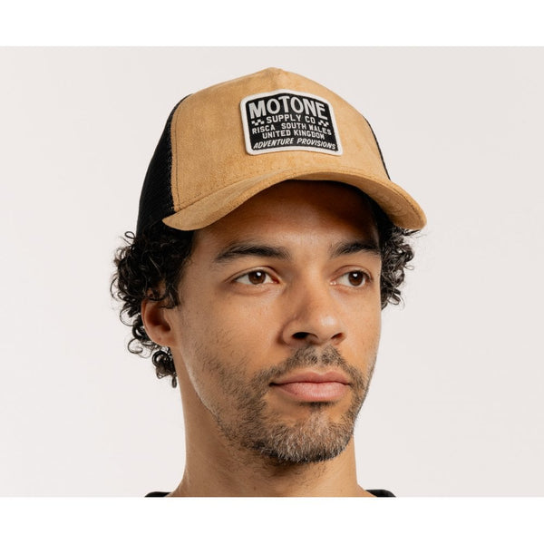 Motone SANDDUNE Trucker Cap - Sand Suede Custom Patch