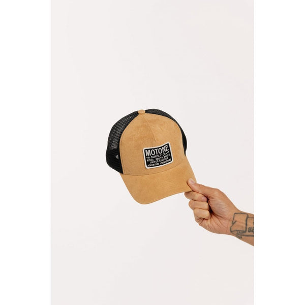 Motone SANDDUNE Trucker Cap - Sand Suede Custom Patch