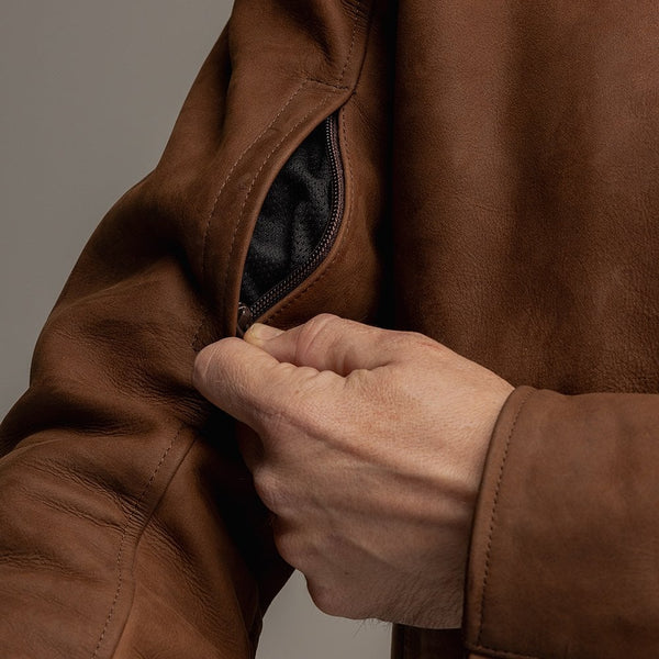 Motone Shogun Leather Jacket (Mahogany) - Extra Large Size: Extra Larg