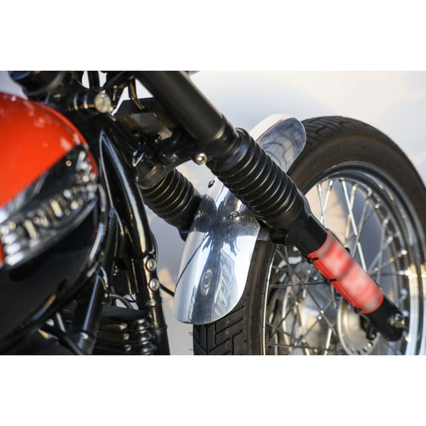 Motone Shorty - Bobbed Front Mudguard/Fender- Spoke Wheels - Polished