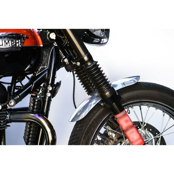 Motone Shorty - Bobbed Front Mudguard/Fender- Spoke Wheels - Polished