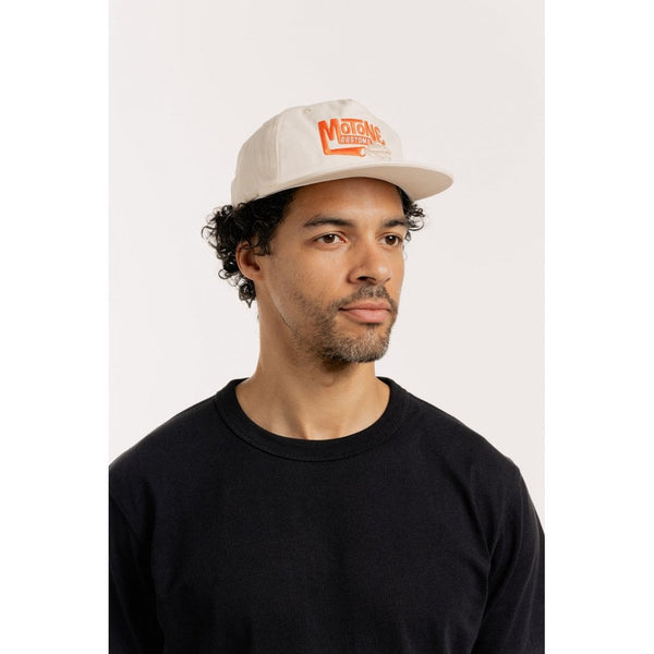 Motone SMOKE 5-Panel Cap - Ecru (Off White) Cotton Twill