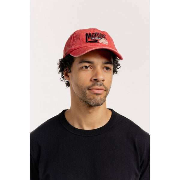 Motone SMOKER - 6-Panel Vintage Cap - RED Washed Cotton