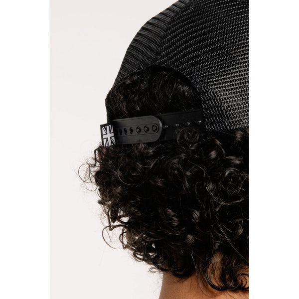 Motone SNAKE Trucker Cap - Black Suede Gold Snake