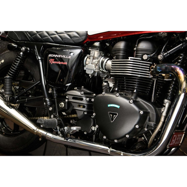 Motone Sprocket Cover - Ribbed - Black - AC
