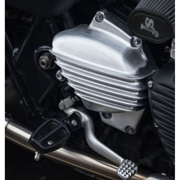 Motone Streamliner Sprocket Cover - Ribbed - Brushed Finish - LC - Str