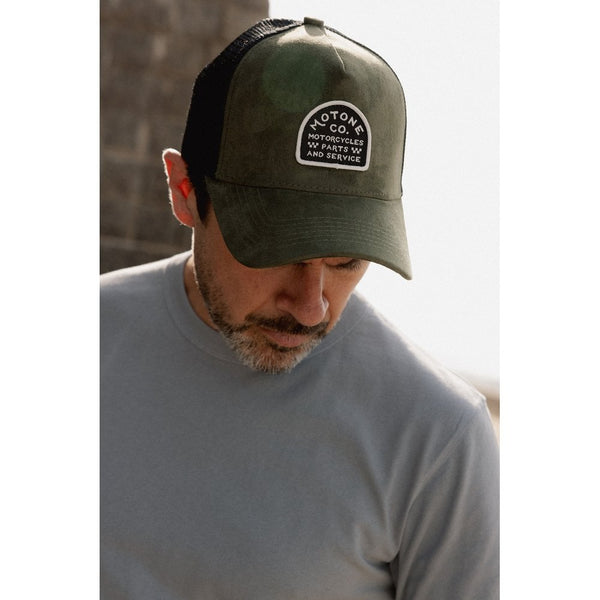 Motone SUEDEHEAD Trucker Cap - OLIVE