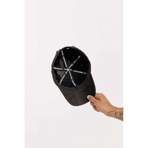Motone SUEDESMOKER - 6-Panel Vintage Cap - Black Suede