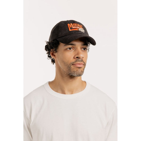 Motone SUEDESMOKER - 6-Panel Vintage Cap - Black Suede